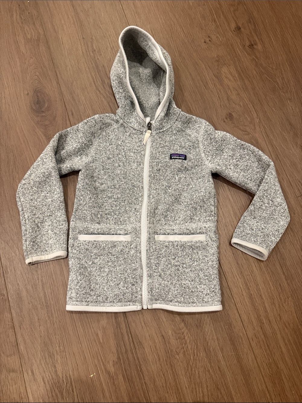 Patagonia Kids Heather Gray Full-Zip Hooded Better Swearer Fleece